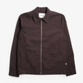 NN.07 Virgil Poplin Hybrid Zip Jacket, Deep Truffle, Detail Shot 1