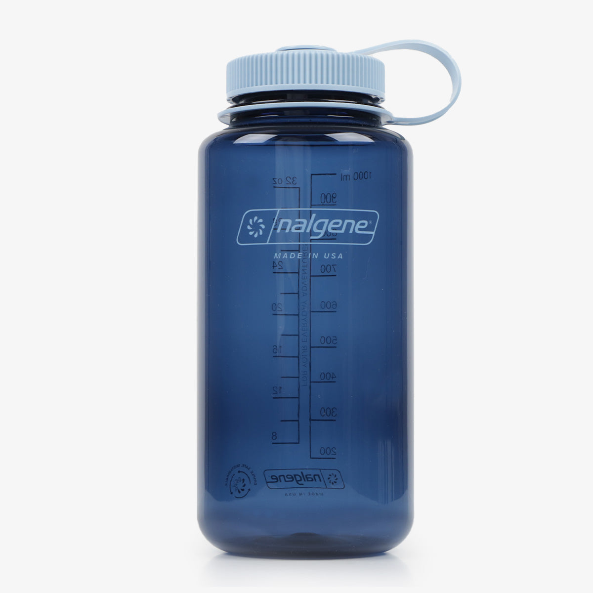 Nalgene Wide Mouth 1 Litre Tritan Sustain Water Bottle, Indigo, Detail Shot 1