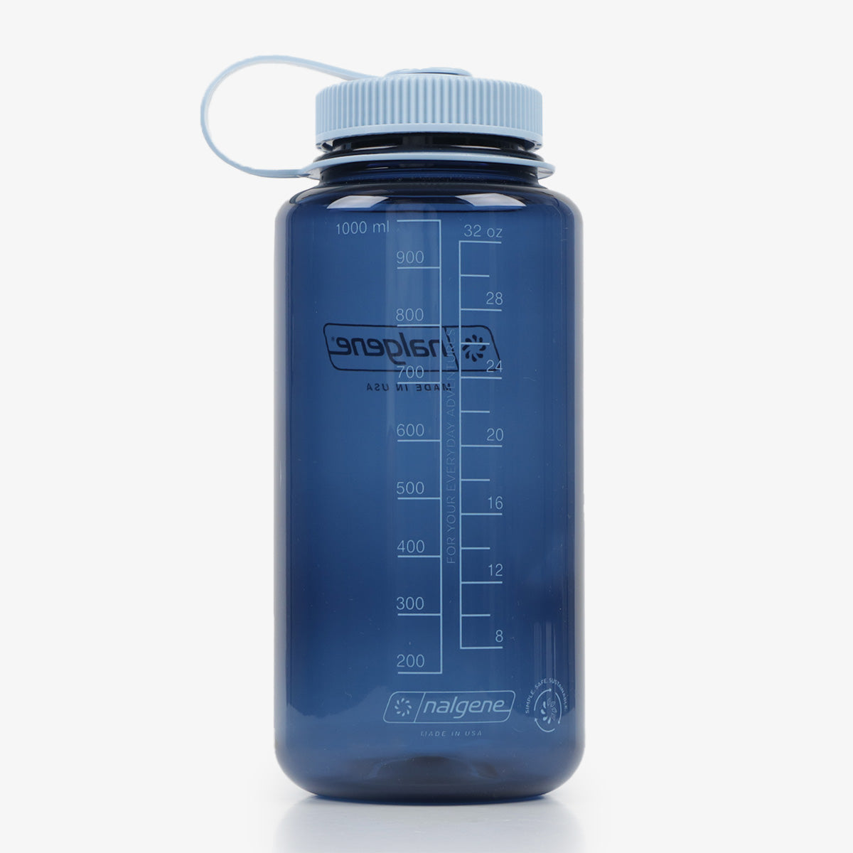Nalgene Wide Mouth 1 Litre Tritan Sustain Water Bottle, Indigo, Detail Shot 2