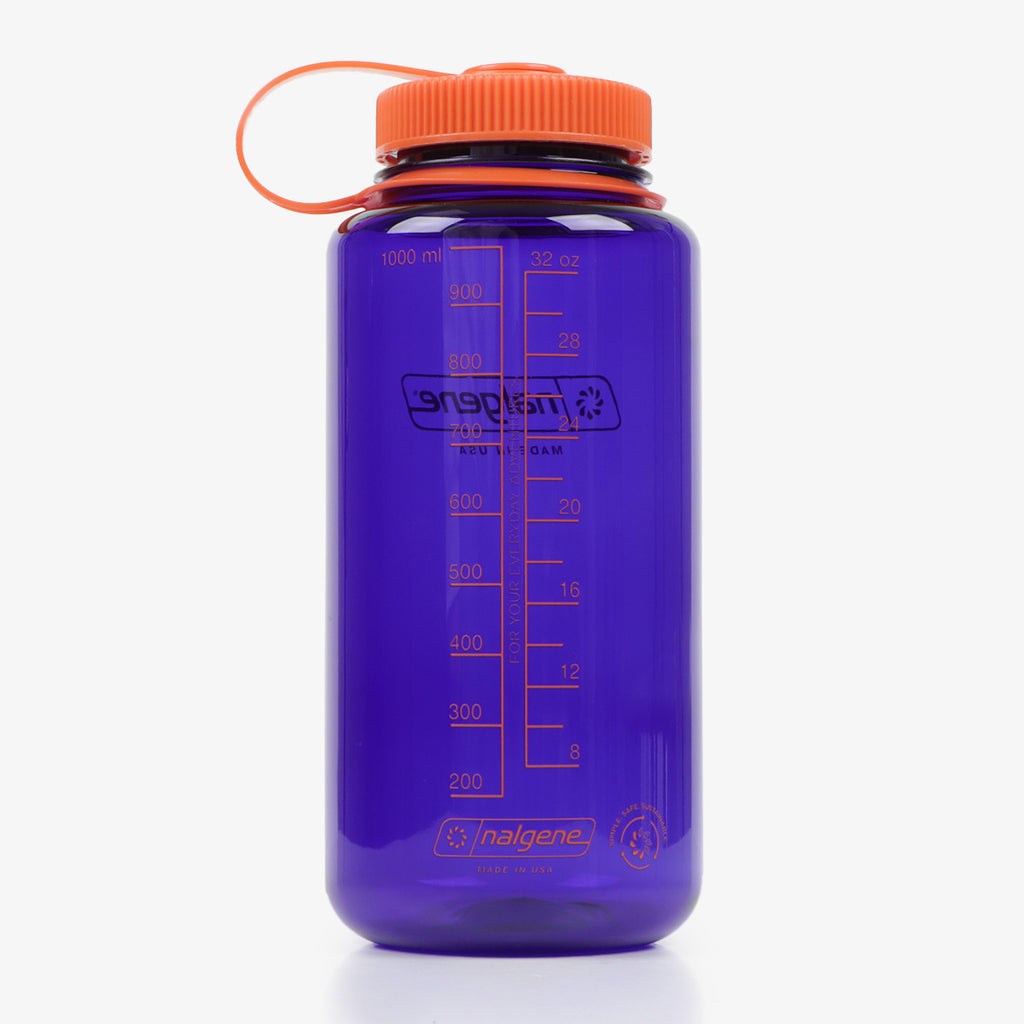 Nalgene Wide Mouth 1 Litre Tritan Sustain Water Bottle, Periwinkle, Detail Shot 2