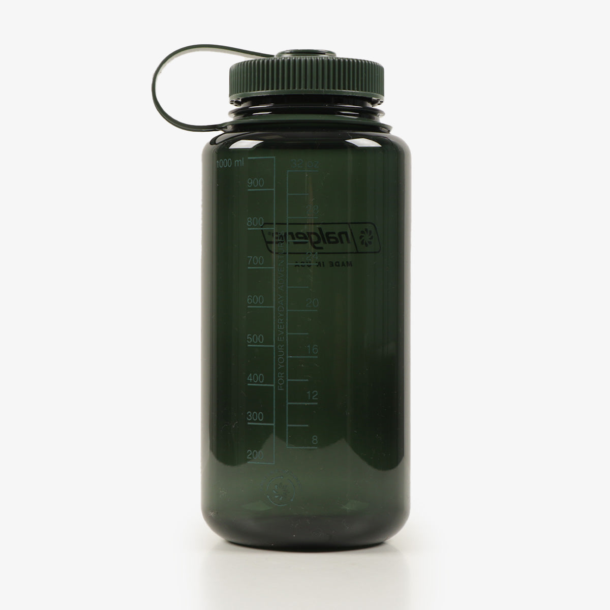 main Nalgene Wide Mouth 1 Litre Tritan Sustain Water Bottle, Jade, Detail Shot 2