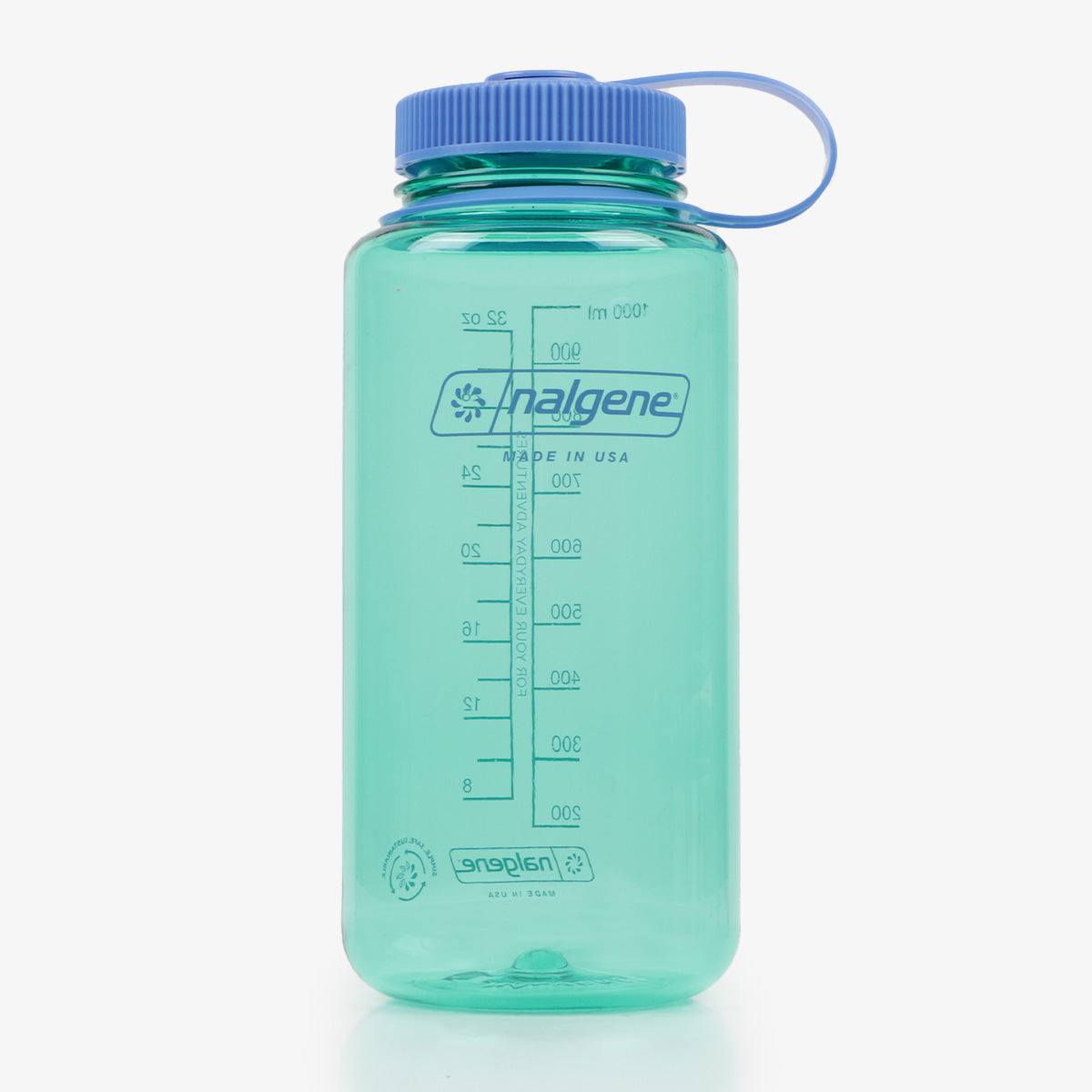 Nalgene Wide Mouth 1 Litre Tritan Sustain Water Bottle, Pastel Green, Detail Shot 1
