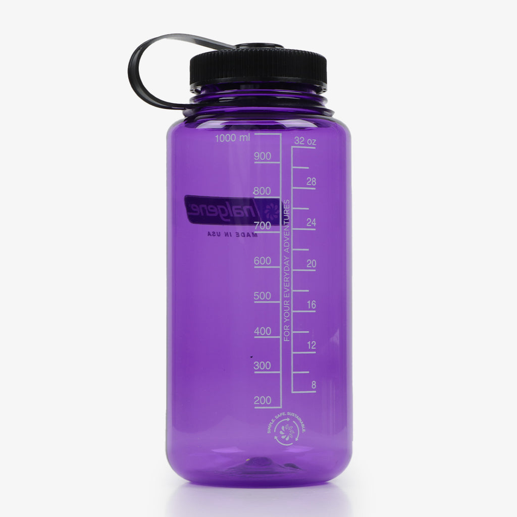 Nalgene Wide Mouth 1 Litre Tritan Sustain Water Bottle, Purple, Detail Shot 2