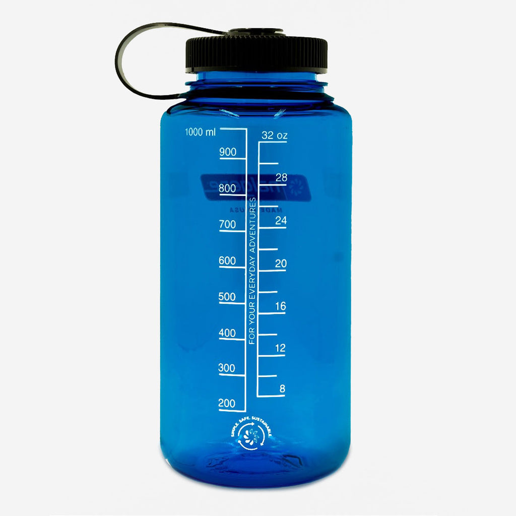 Nalgene Wide Mouth 1 Litre Tritan Sustain Water Bottle, Slate Blue, Detail Shot 2
