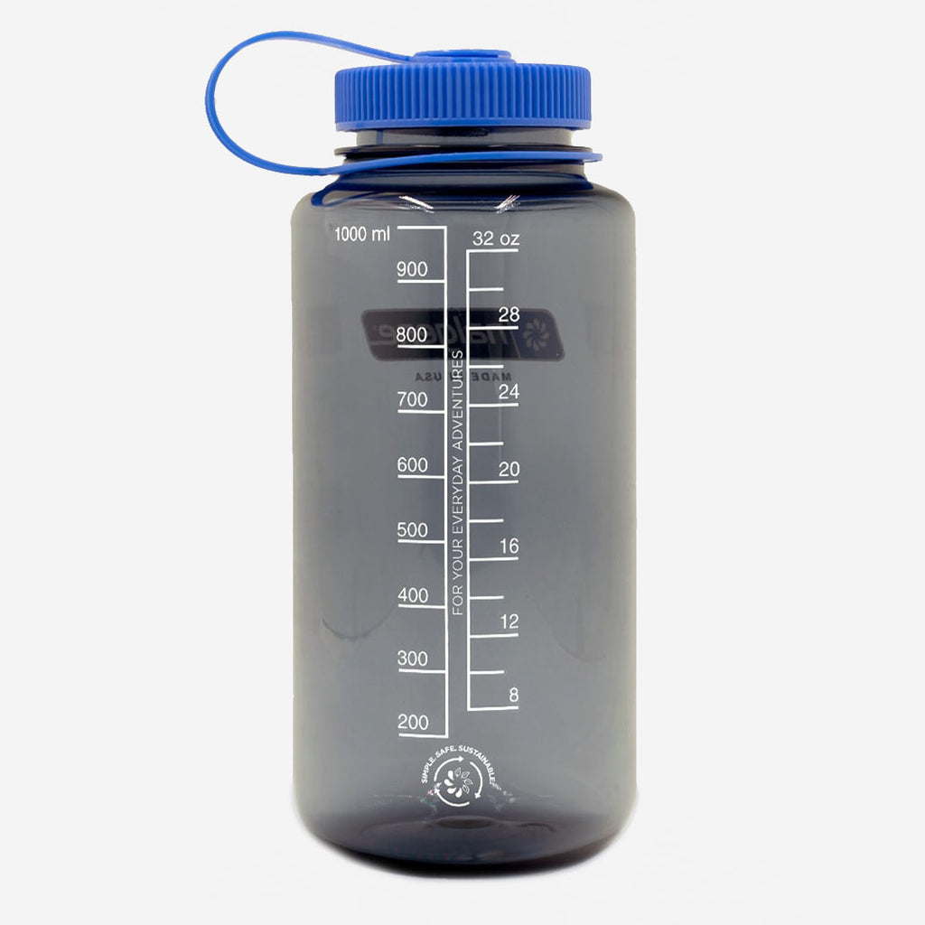 Nalgene Wide Mouth 1 Litre Tritan Sustain Water Bottle, Grey, Detail Shot 2