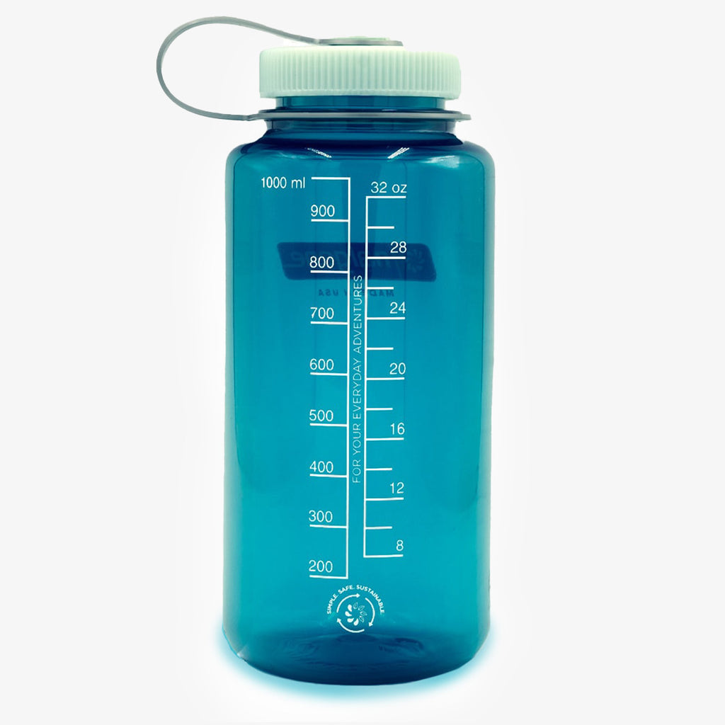 Nalgene Wide Mouth 1 Litre Tritan Sustain Water Bottle, Trout Green, Detail Shot 1