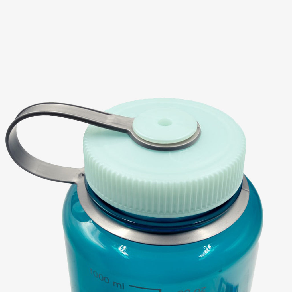 Nalgene Wide Mouth 1 Litre Tritan Sustain Water Bottle, Trout Green, Detail Shot 2