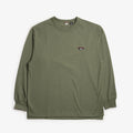 Nanga Eco Hybrid Box Logo Embroidery Long Sleeve T-Shirt, Green, Detail Shot 1