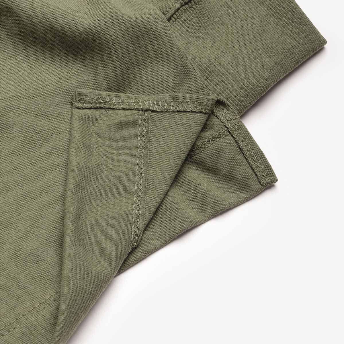 Nanga Eco Hybrid Box Logo Embroidery Long Sleeve T-Shirt, Green, Detail Shot 4