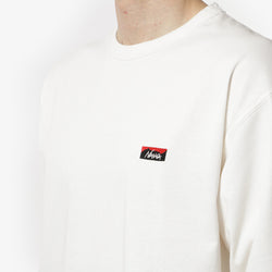 thumbnail Nanga Eco Hybrid Box Logo Embroidery Long Sleeve T-Shirt, White, Detail Shot 2
