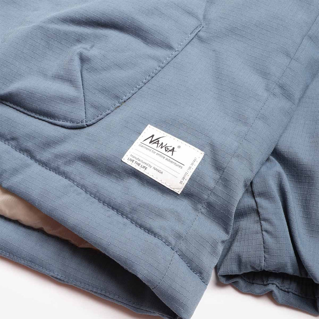 Nanga Hinoc Ripstop Inner Down Cardigan, F. Blue, Detail Shot 4