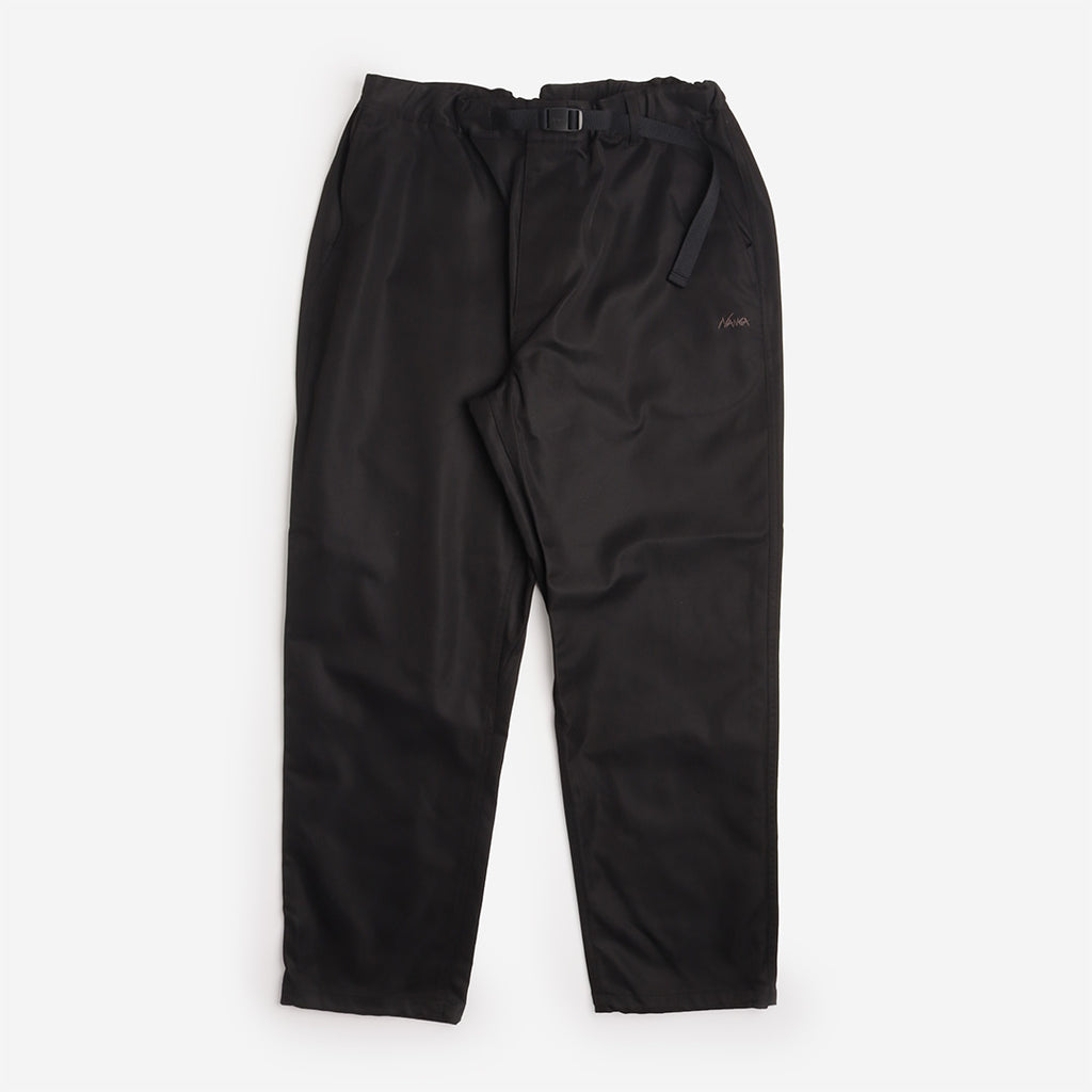 Nanga Weaving Belt Dry Chino Pants in Black, front view