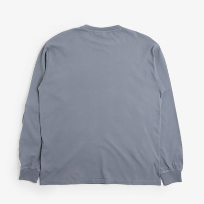 OBEY x Napapijri Long Sleeve T-Shirt, Blue Flint, Detail Shot 4