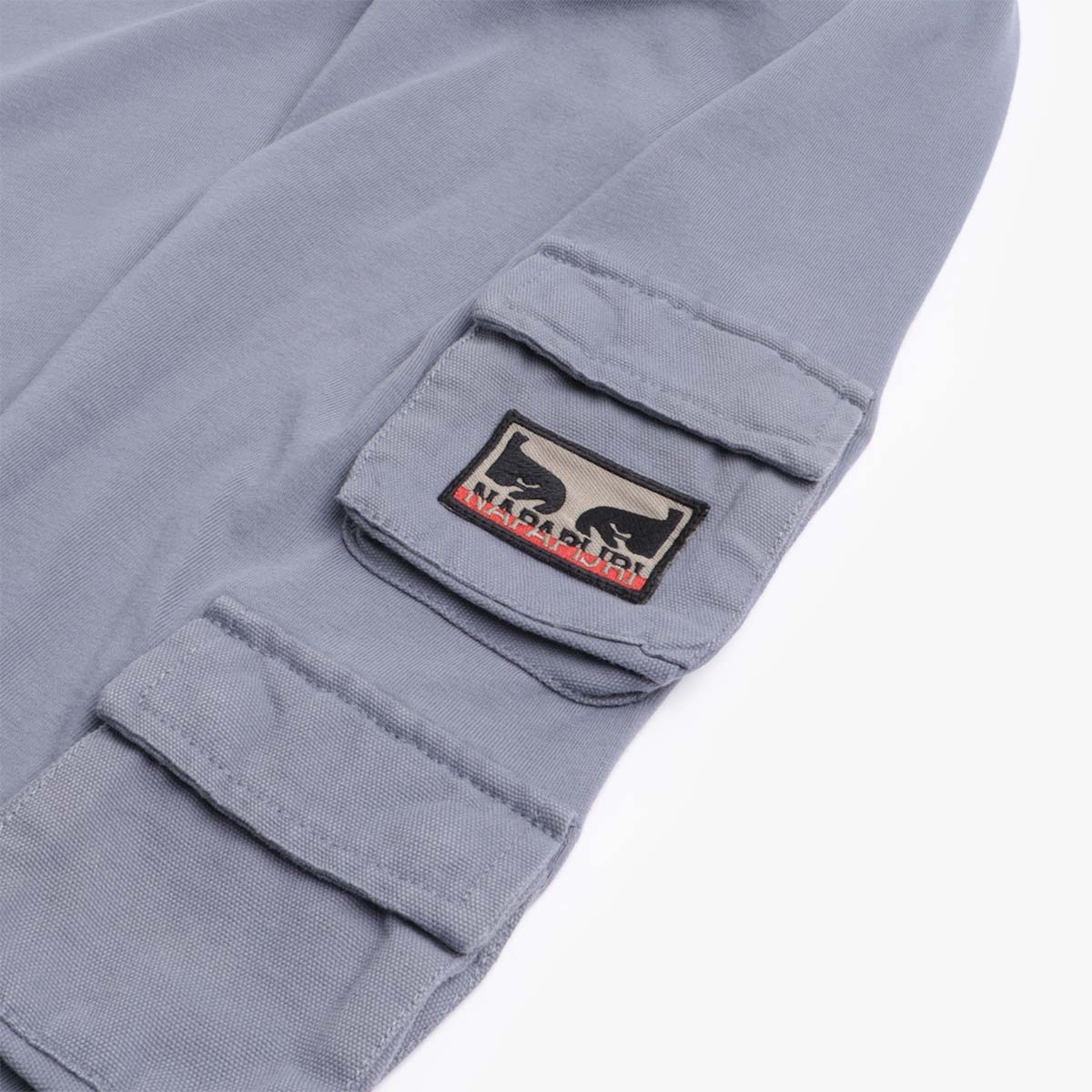 OBEY x Napapijri Long Sleeve T-Shirt, Blue Flint, Detail Shot 5