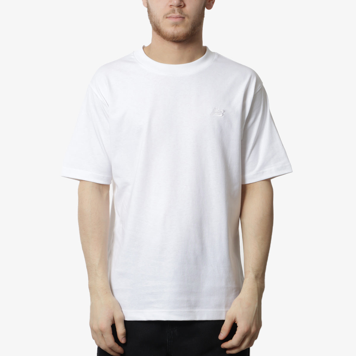 New Balance Athletics Cotton T-Shirt, White, Detail Shot 1