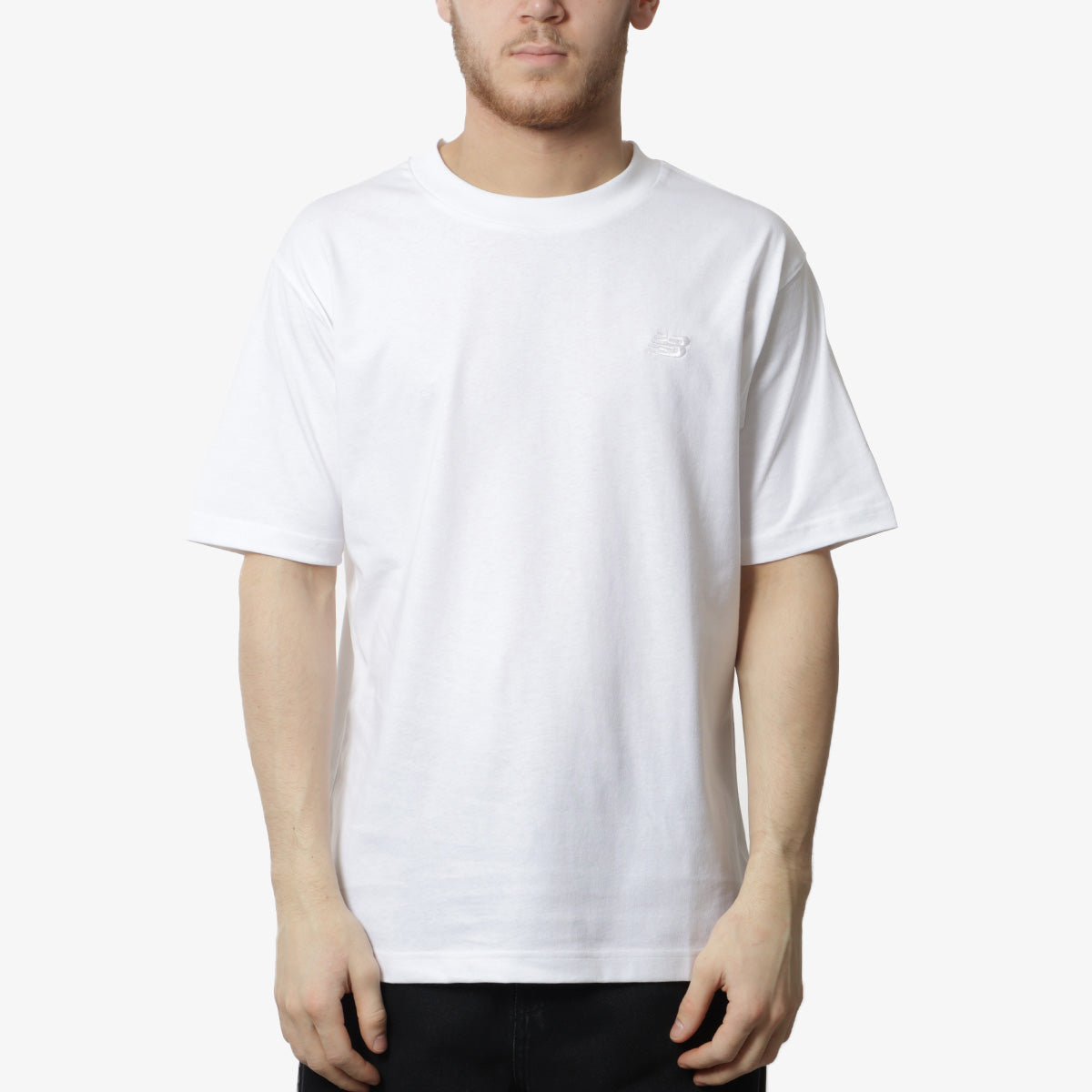 main New Balance Athletics Cotton T-Shirt, White, Detail Shot 1