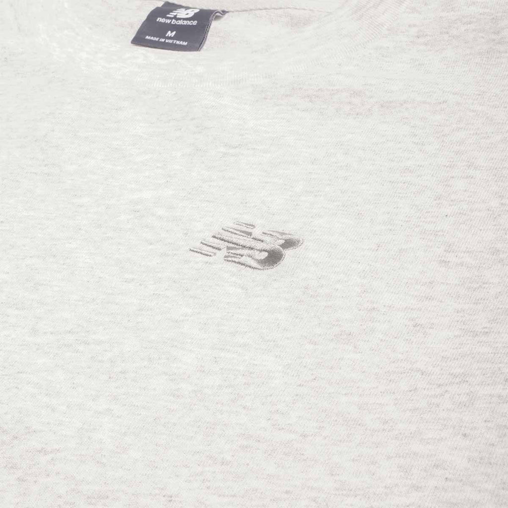 New Balance Athletics Classic Long Sleeve T-Shirt, Ash Heather, Detail Shot 3