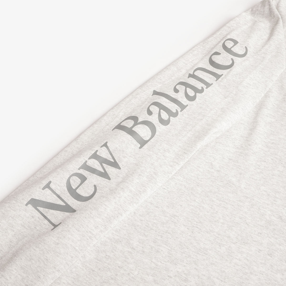 New Balance Athletics Classic Long Sleeve T-Shirt, Ash Heather, Detail Shot 5