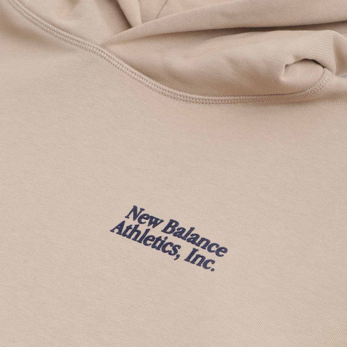 New Balance Athletics Embroidered Relaxed Hoodie, Stoneware, Detail Shot 8