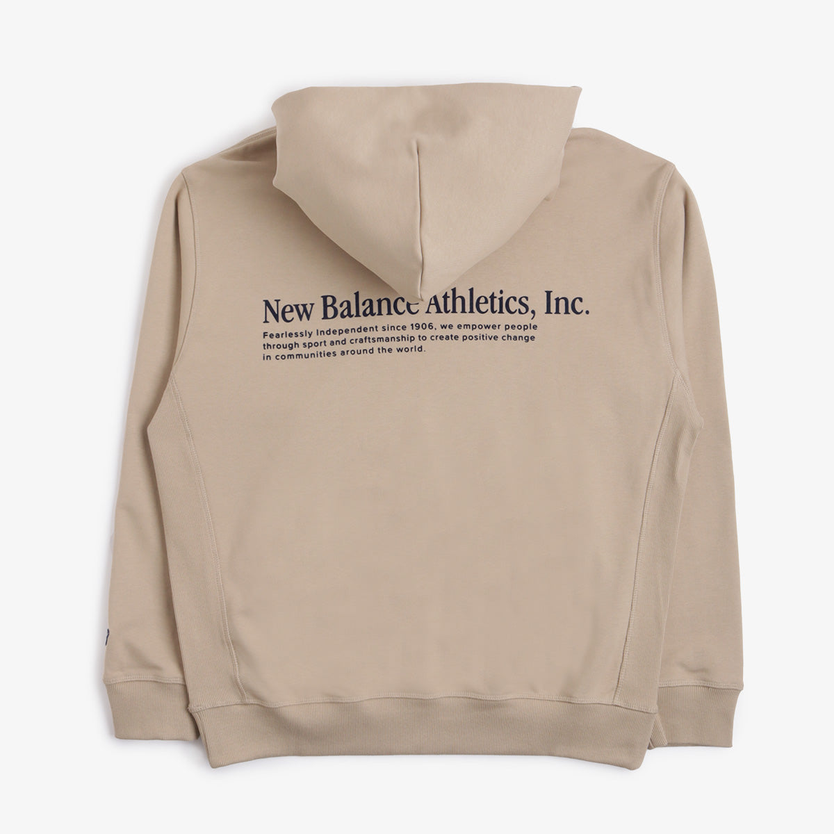 New Balance Athletics Embroidered Relaxed Hoodie, Stoneware, Detail Shot 9