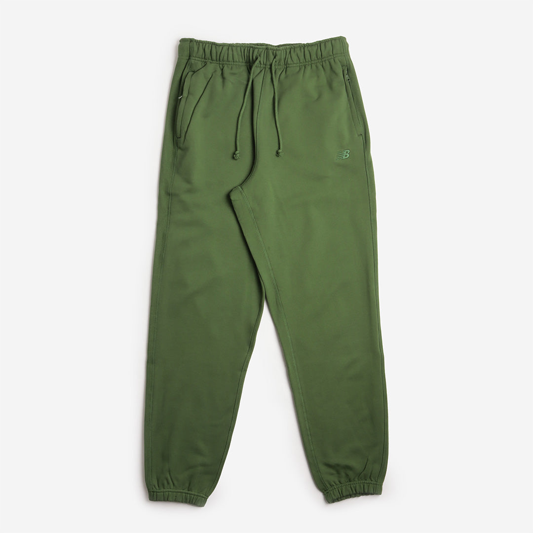 New Balance Athletics French Terry Joggers, Dark Alpine Green, Detail Shot 1