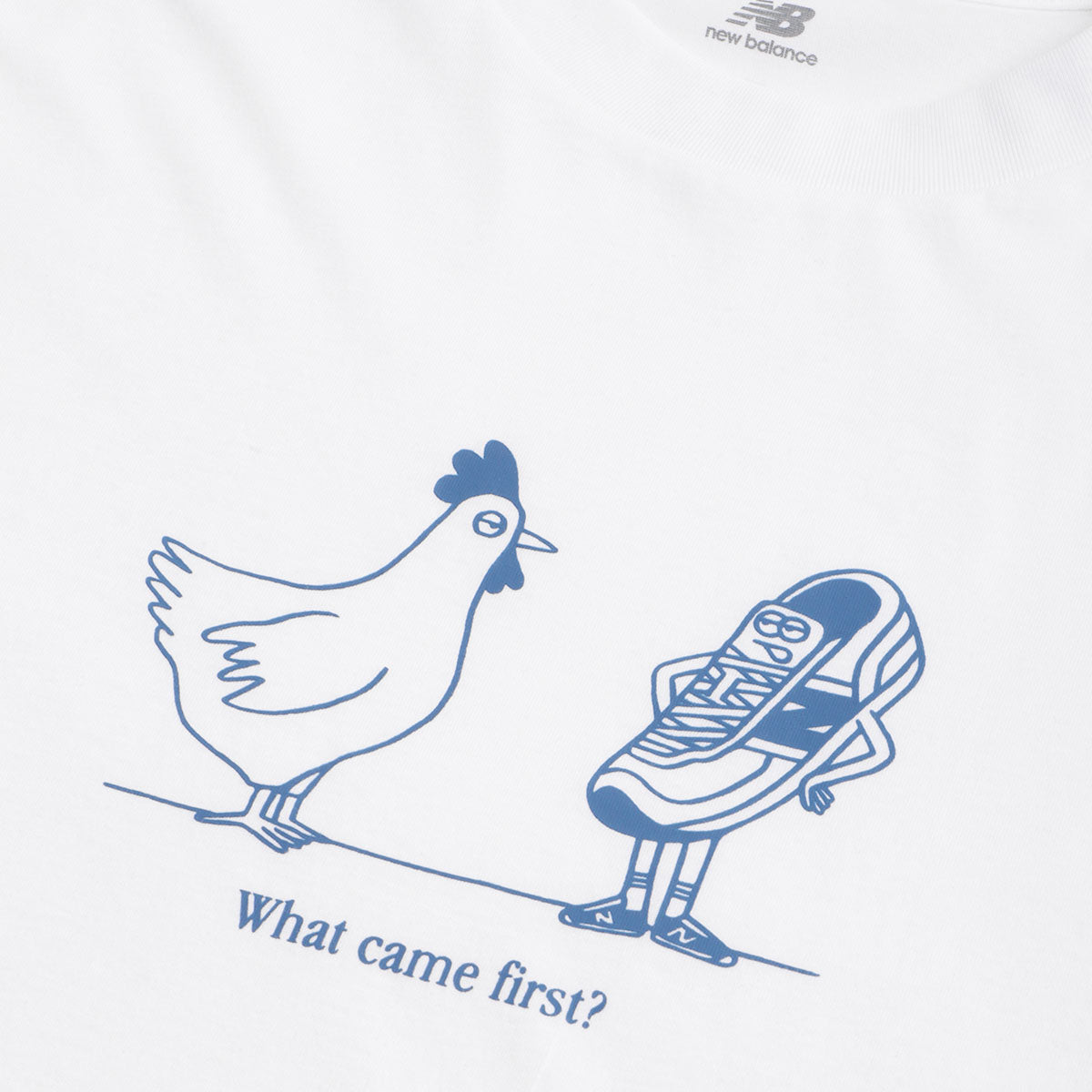 New Balance Chicken Or Shoe Relaxed T-Shirt, White, Detail Shot 6