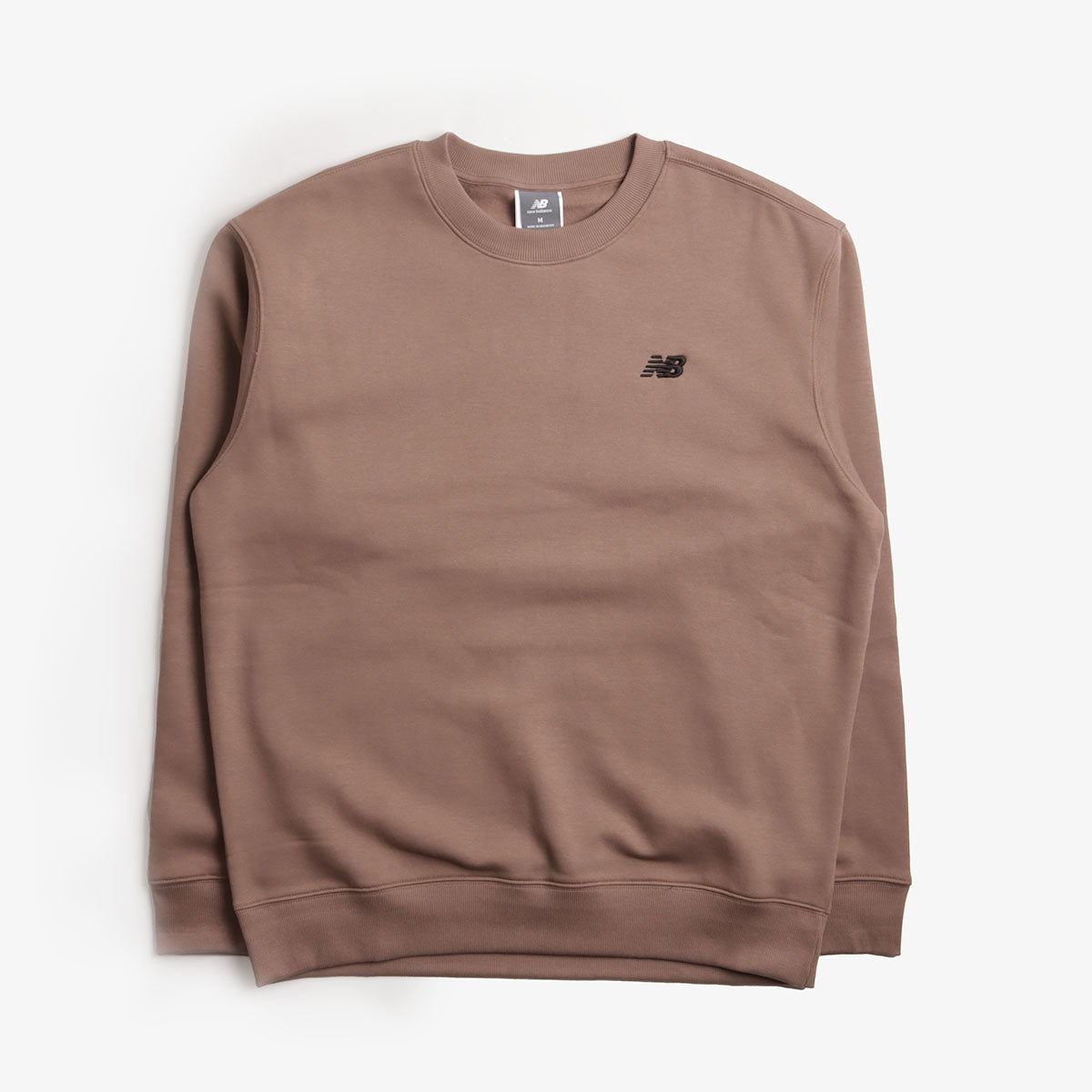 New Balance Linear Graphic Fleece Crew Sweatshirt, Earth Shadow, Detail Shot 2