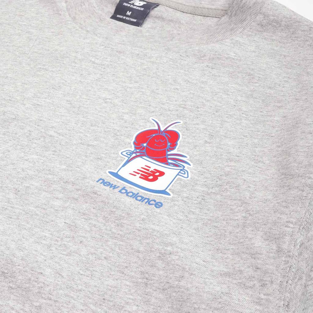 New Balance Lobster Roll T-Shirt, Athletic Grey, Detail Shot 3