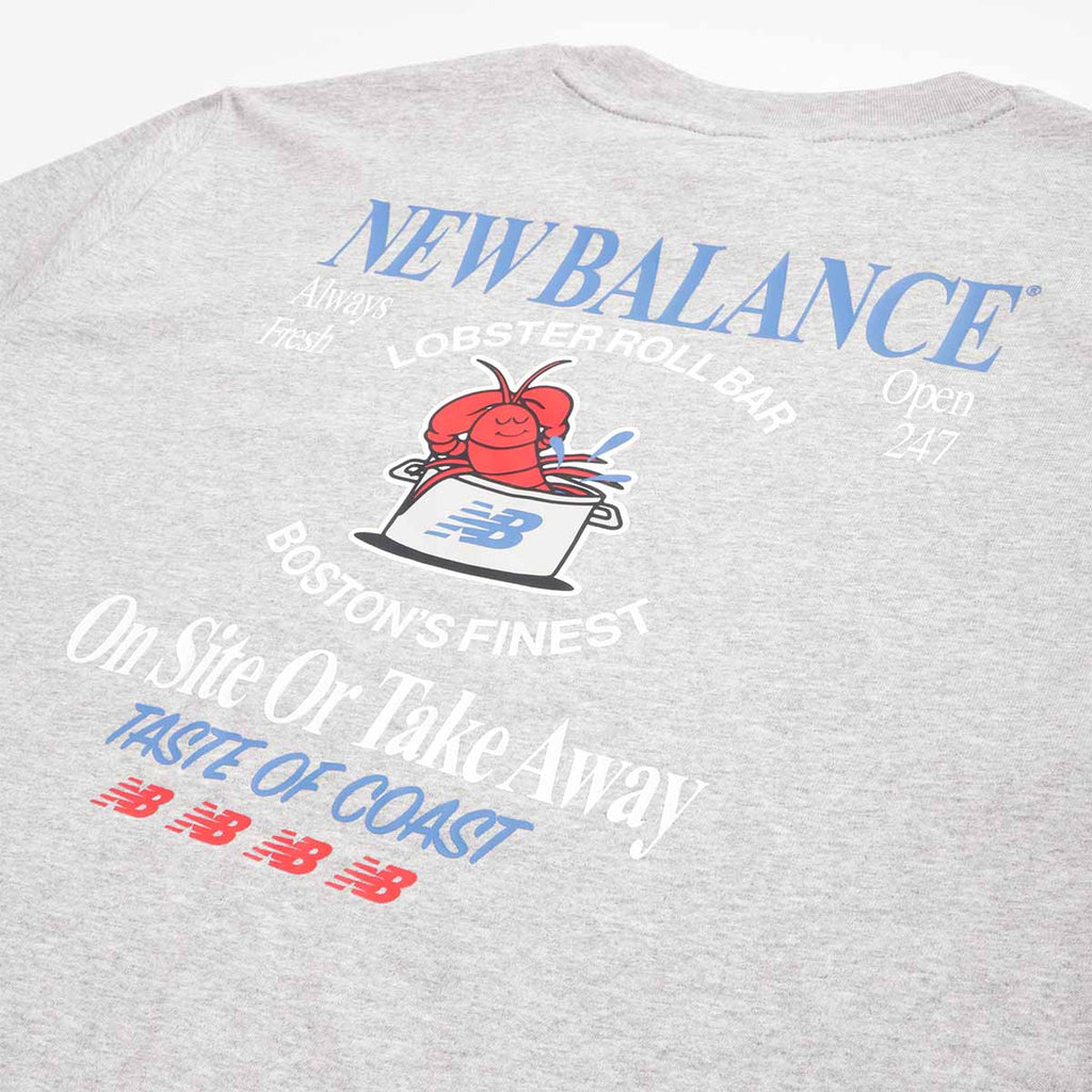 New Balance Lobster Roll T-Shirt, Athletic Grey, Detail Shot 5