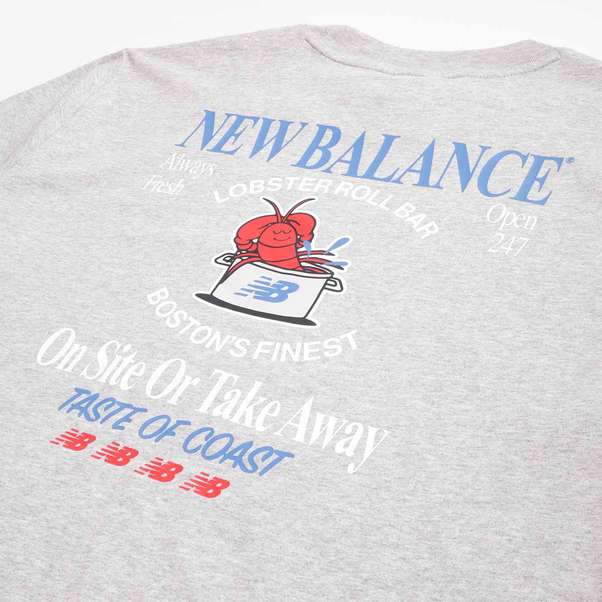 New Balance Lobster Roll T-Shirt, Athletic Grey, Detail Shot 5