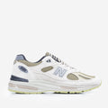 New Balance Made In UK 991v2 Neo Synthesis Shoes, Silver Birch Amber Green Silver Fern, Detail Shot 1