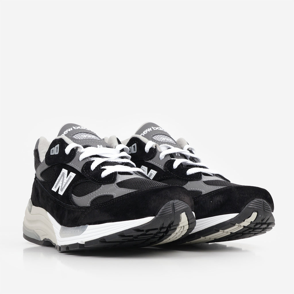 New Balance Made In USA 992 Shoes, Black Grey 006 White, Detail Shot 2