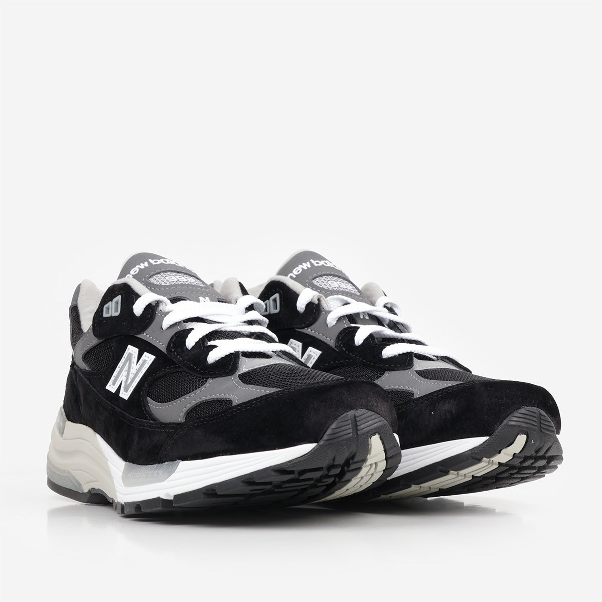 New Balance Made In USA 992 Shoes, Black Grey 006 White, Detail Shot 2