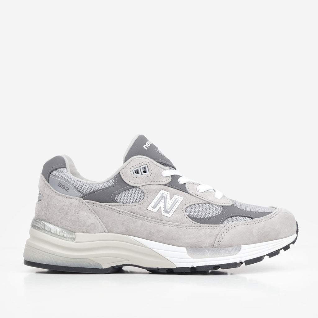 New Balance Made In USA 992 Shoes, Grey Grey 006 White, Detail Shot 1