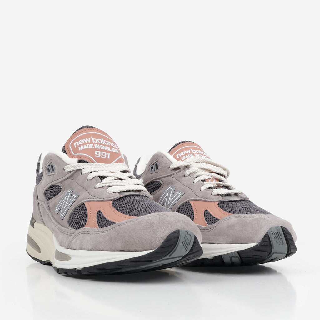 New Balance Made In UK 991v2 Shoes, Elephant Skin Cork Dark Gull Grey, Detail Shot 2