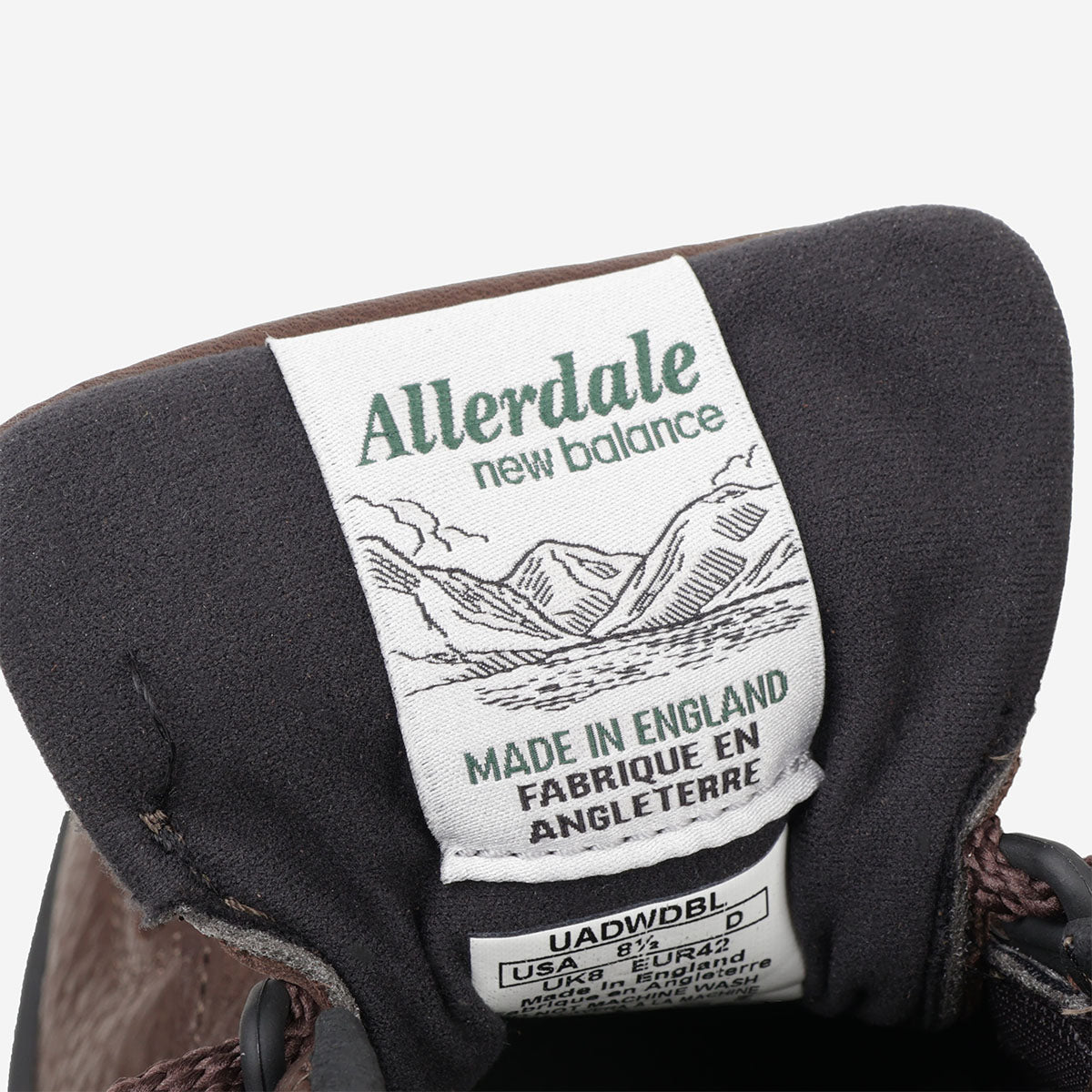 New Balance Made In UK Allerdale Shoes, Chocolate Brown Black, Detail Shot 5