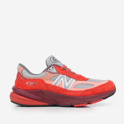 thumbnail New Balance Made in USA 990v6 Shoes, Molten Lava Monarch Burgundy Slate Grey, Detail Shot 1