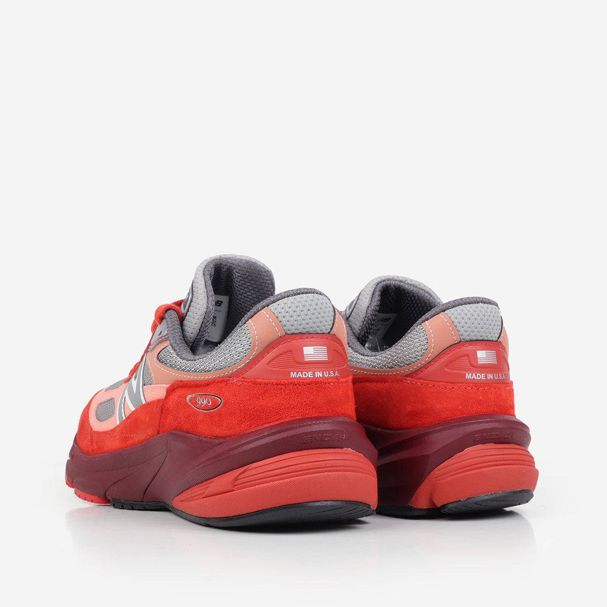 New Balance Made in USA 990v6 Shoes - Molten Lava/Monarch Burgundy
