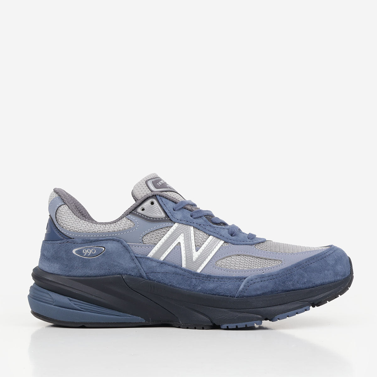 main New Balance Made in USA 990v6 Shoes, Vintage Indigo Eclipse Slate Grey, Detail Shot 1