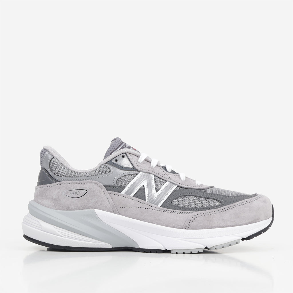 New Balance Made In USA 990v6 Shoes, Grey White, Detail Shot 1