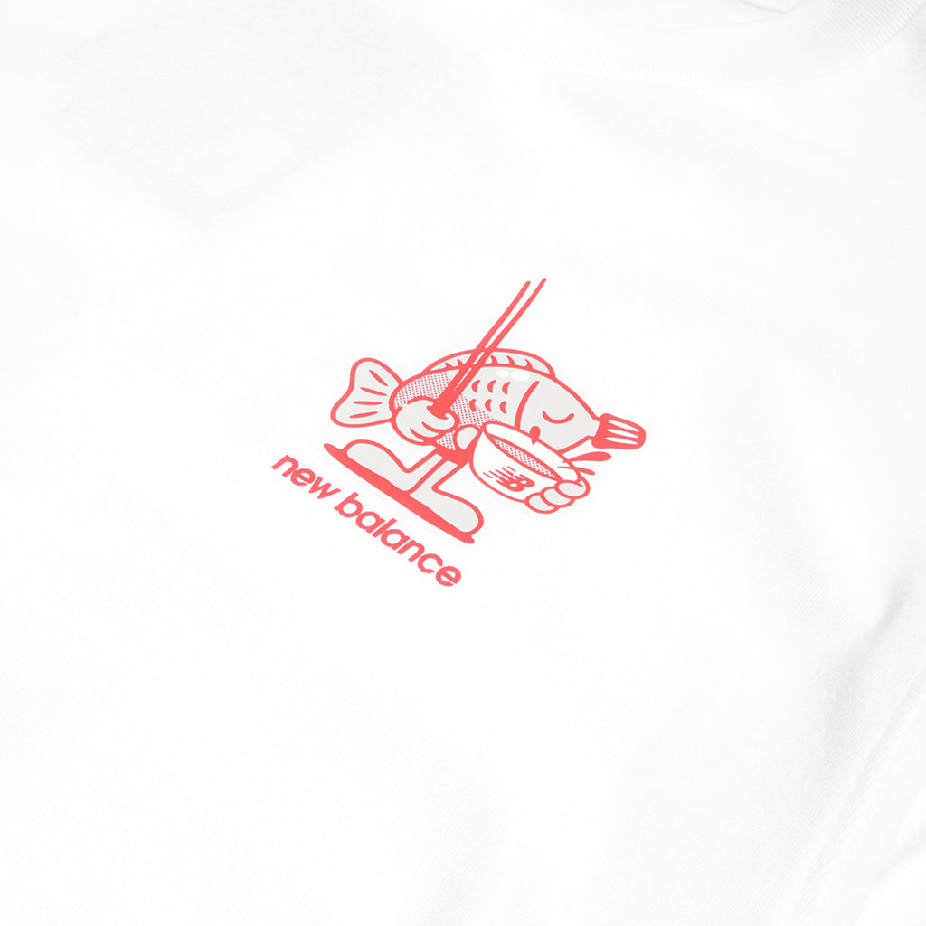 New Balance Ramen T-Shirt, White, Detail Shot 2