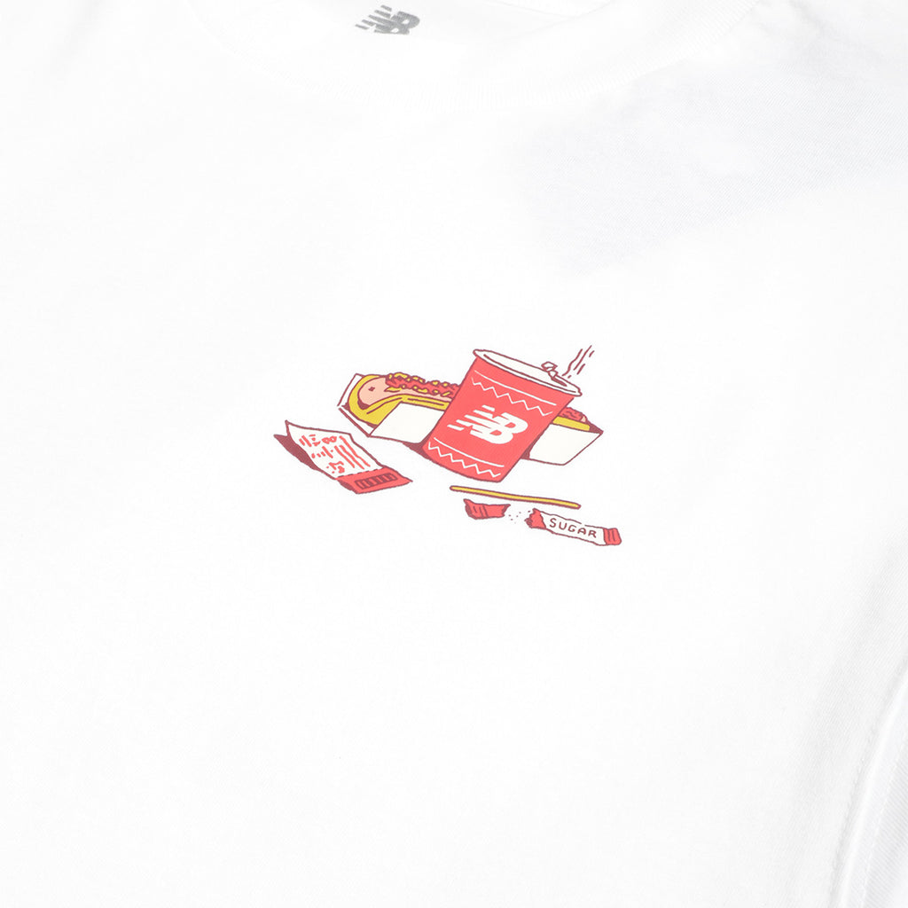 New Balance Spectator T-Shirt, White, Detail Shot 3