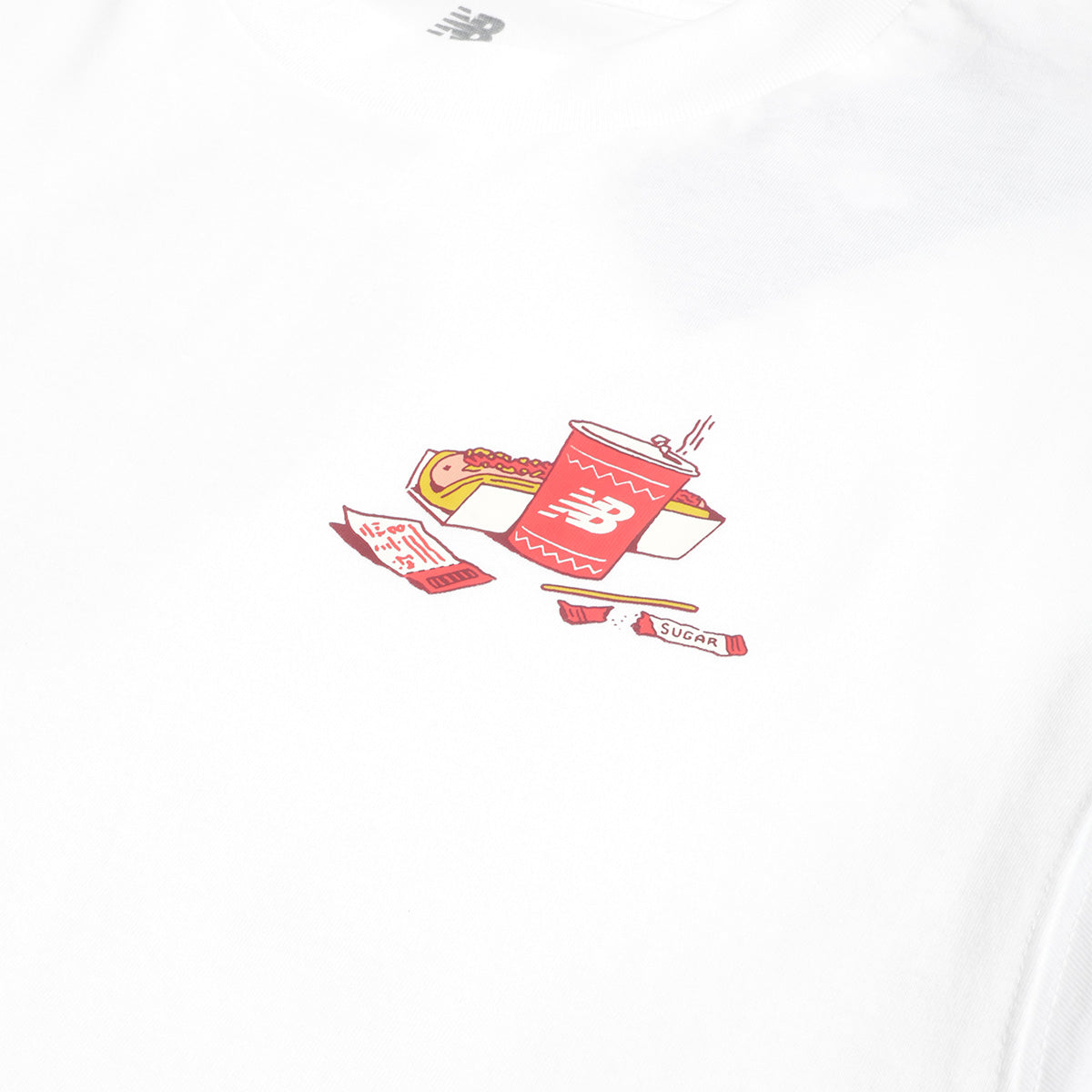 main New Balance Spectator T-Shirt, White, Detail Shot 3