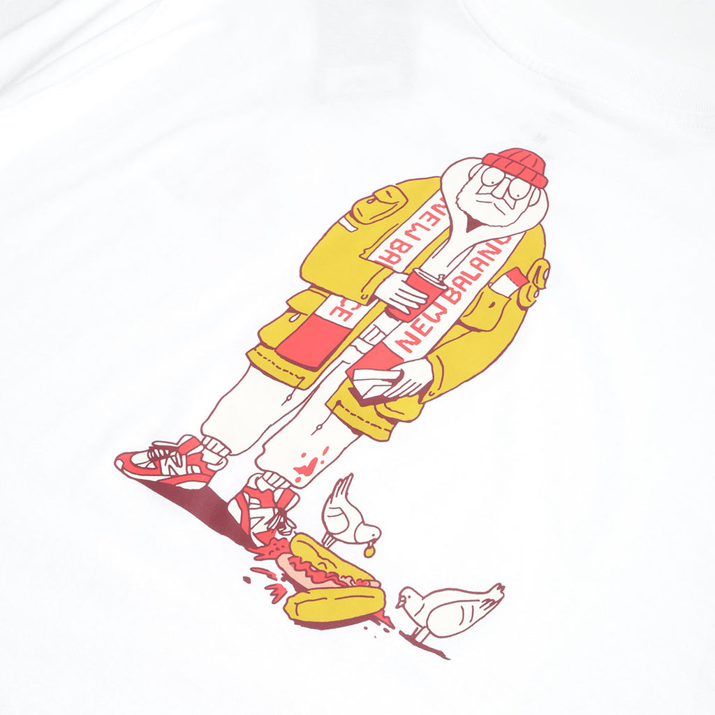 New Balance Spectator T-Shirt, White, Detail Shot 4