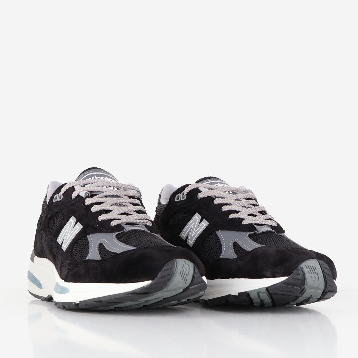New Balance U991BK2 Shoes, Black/Smoked Pearl/Silver, Detail Shot 2