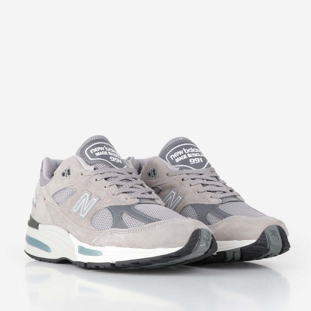 New Balance U991GL2 Shoes, Dove, Alloy, Silver, Detail Shot 2