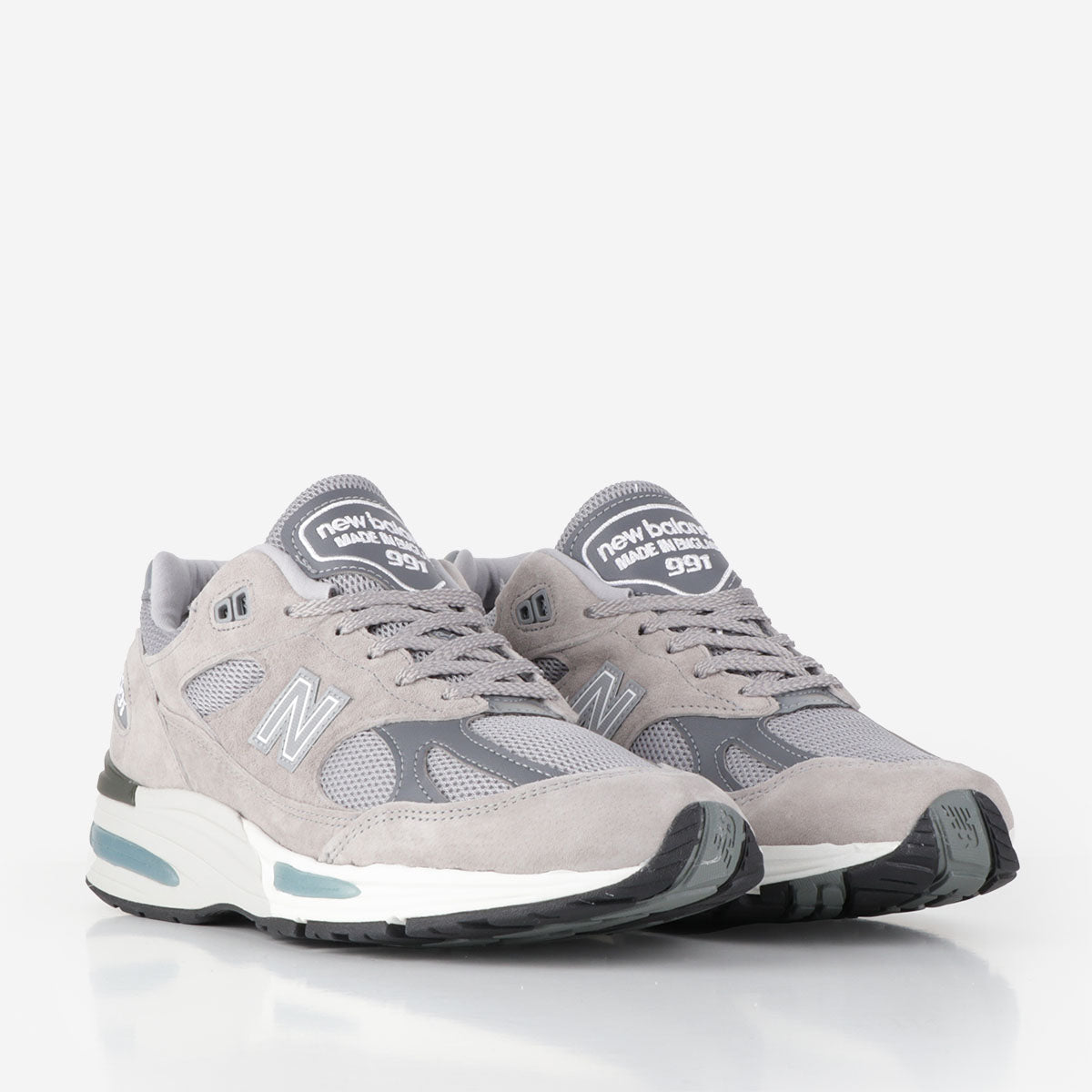 New Balance U991GL2 Shoes, Dove, Alloy, Silver, Detail Shot 2
