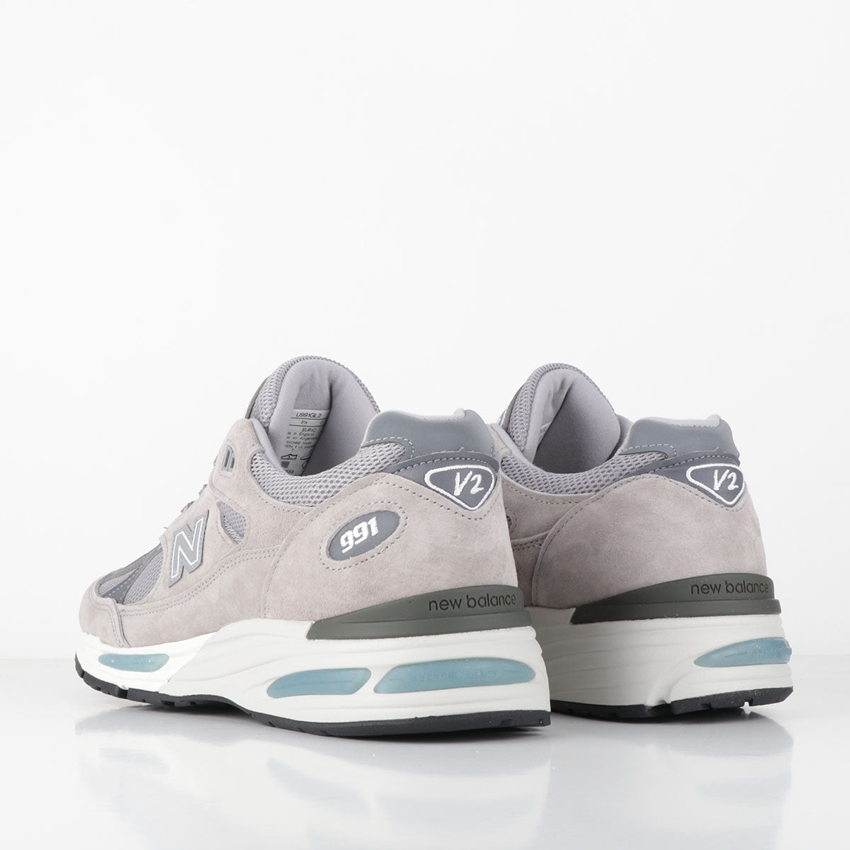 New Balance U991GL2 Shoes, Dove, Alloy, Silver, Detail Shot 3