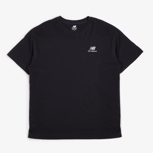 New Balance Uni-ssentials T-Shirt, Black, Detail Shot 1