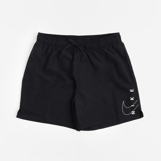 Nike Swim Swoosh Break 5" Volley Shorts, Black, Detail Shot 1